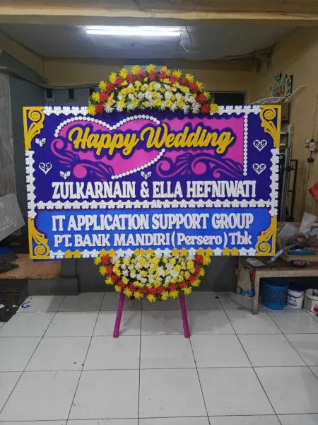 Papan Bunga Gedung Wedding Puncak